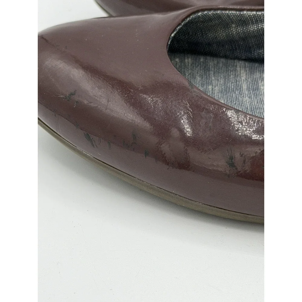 Dr Scholls Women's Really Flat Slip-on Ballet Shoes Glossy Merlot Finish Size 6